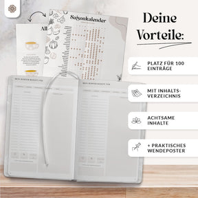 DIY Rezeptbuch mit Saisonkalender