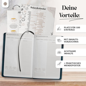 DIY Rezeptbuch mit Saisonkalender