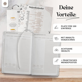 DIY Rezeptbuch mit Saisonkalender