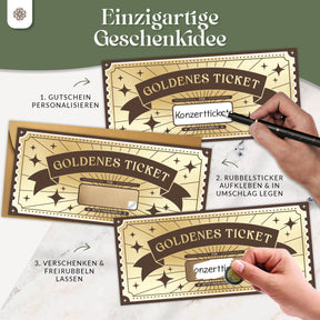 Goldenes Ticket - Gutschein zum Freirubbeln