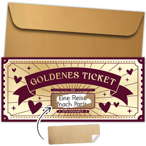 Goldenes Ticket - Gutschein zum Freirubbeln