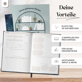 Sachbuchjournal mit Poster - für 40 Bücher