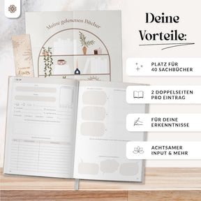 Sachbuchjournal mit Poster - für 40 Bücher