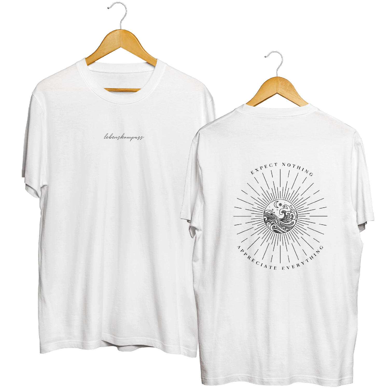 Lebenskompass T-Shirt - Weiß