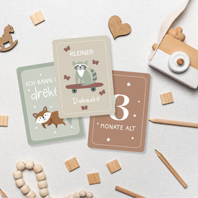 Meilensteinkarten für's Baby - Set mit 55 Karten