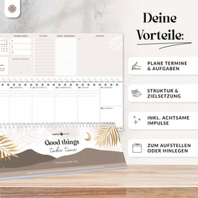 Tischkalender für 12 Monate