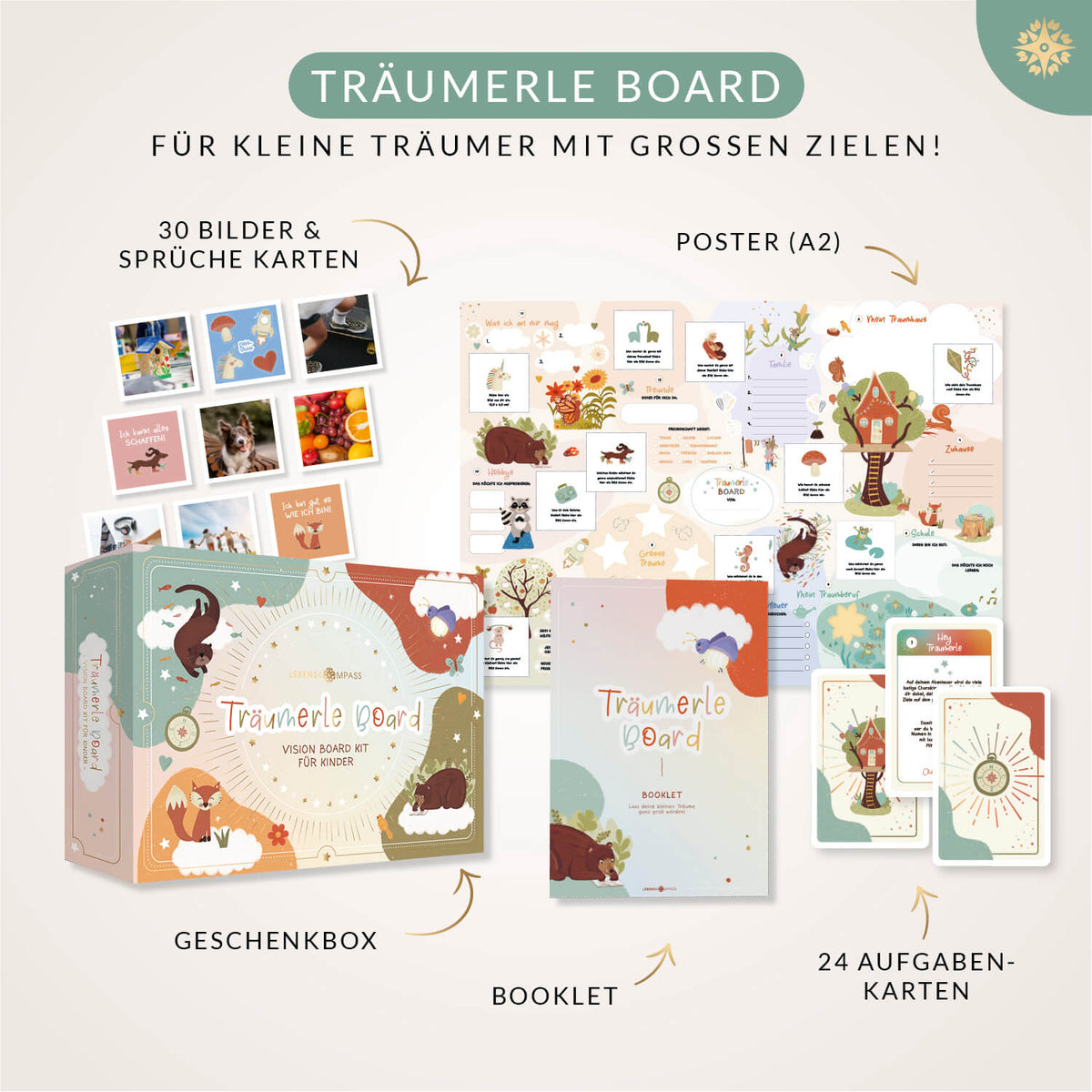 "Träumerle Board" - Das Vision Board Set für Kinder