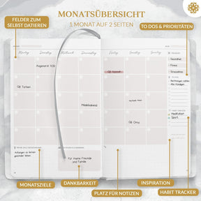Terminplaner A5 Undatiert ”GOLDADER”