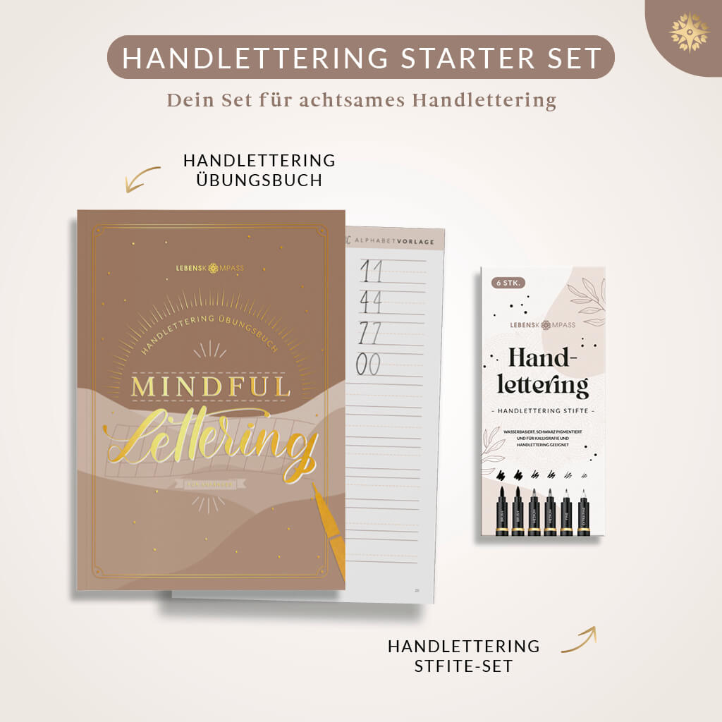 "Handlettering Starter"-Set (Buch + Stifte)