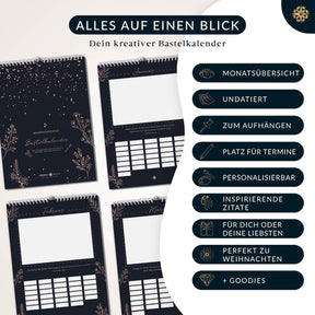 Bastelkalender A4 ohne Datum (Dunkel)