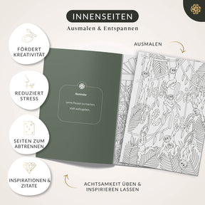 Malbuch für Erwachsene "INTO THE JUNGLE"