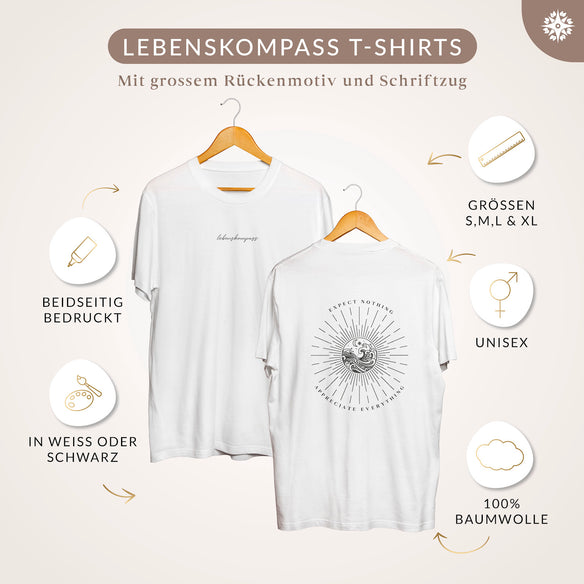 Lebenskompass T-Shirt - Weiß
