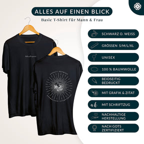 Lebenskompass T-Shirt - Schwarz
