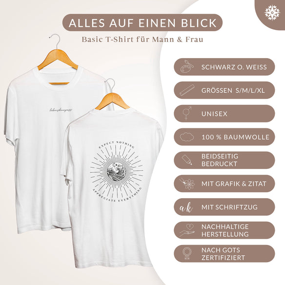 Lebenskompass T-Shirt - Weiß